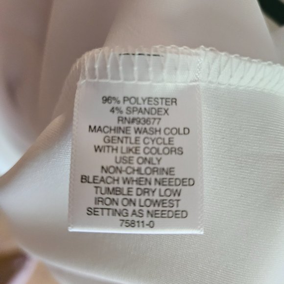 White Liz Claiborn Texture T Shirt Blouse NWT - Picture 8 of 10